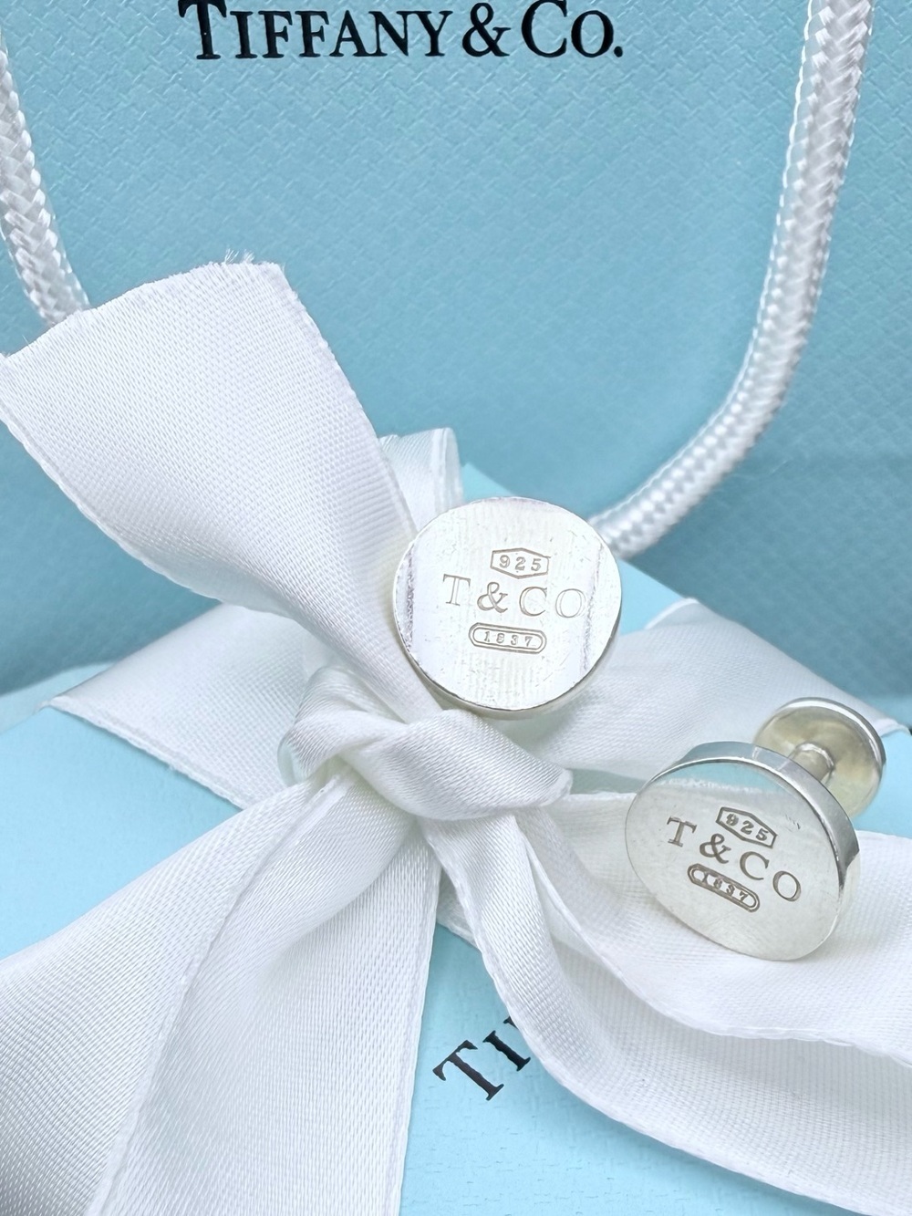Vintage Tiffany & Co Sterling Silver T&Co 1837 Cufflinks Rare Retired
